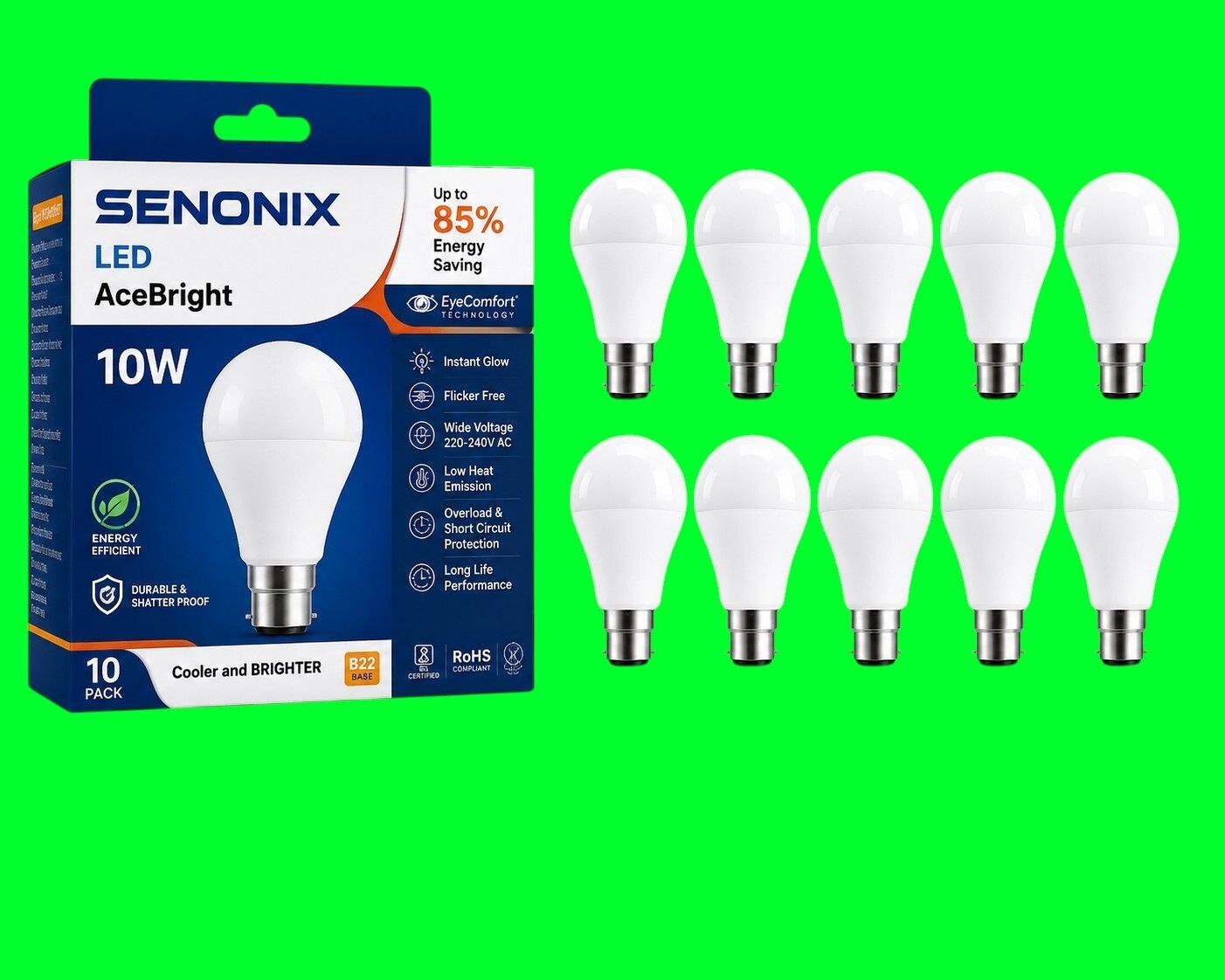 senonix 10 W Basic Round 2 Pin LED Bulb-picture-11