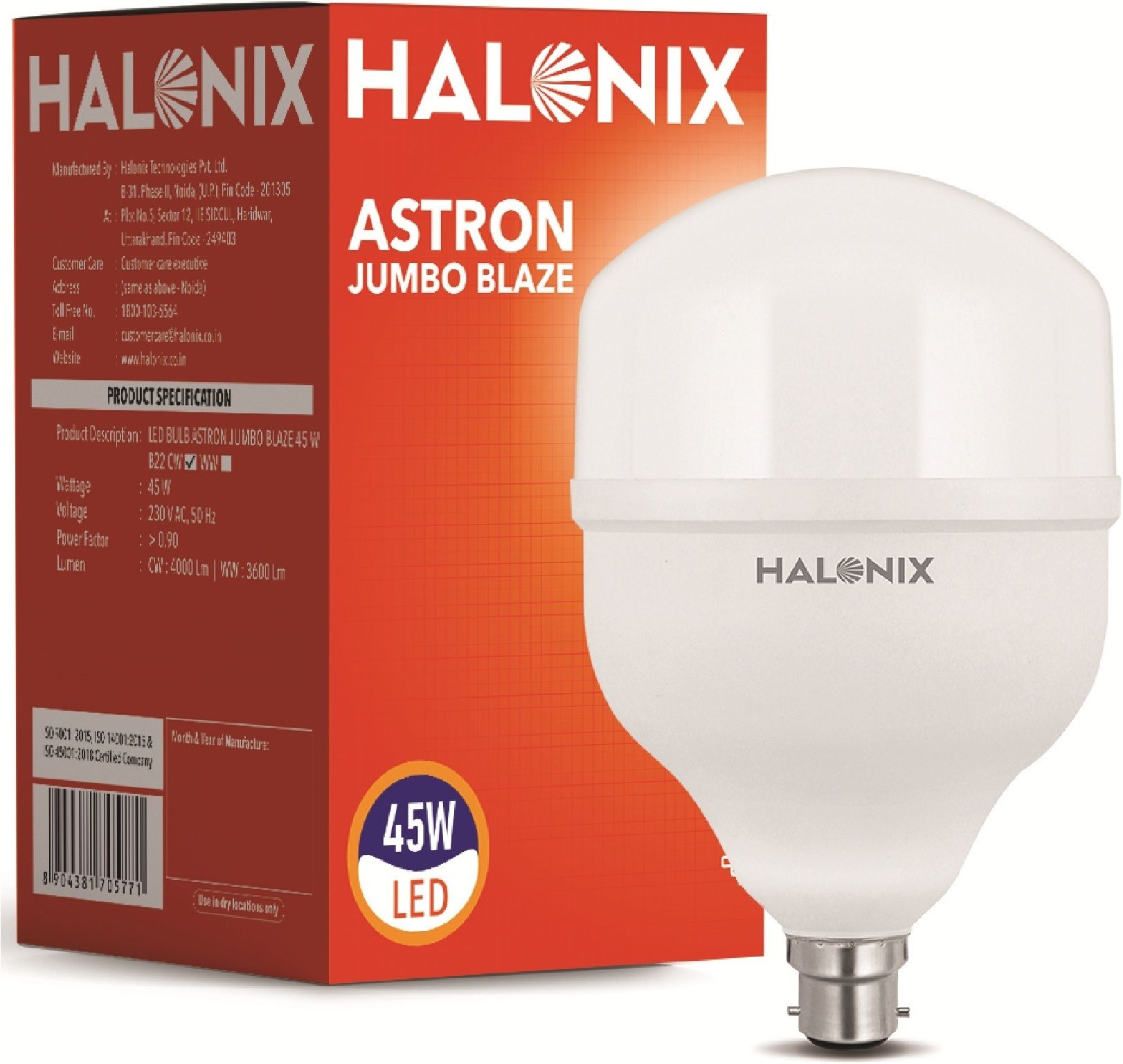 halonix 45 W Basic Round B22 D LED Bulb-picture-35