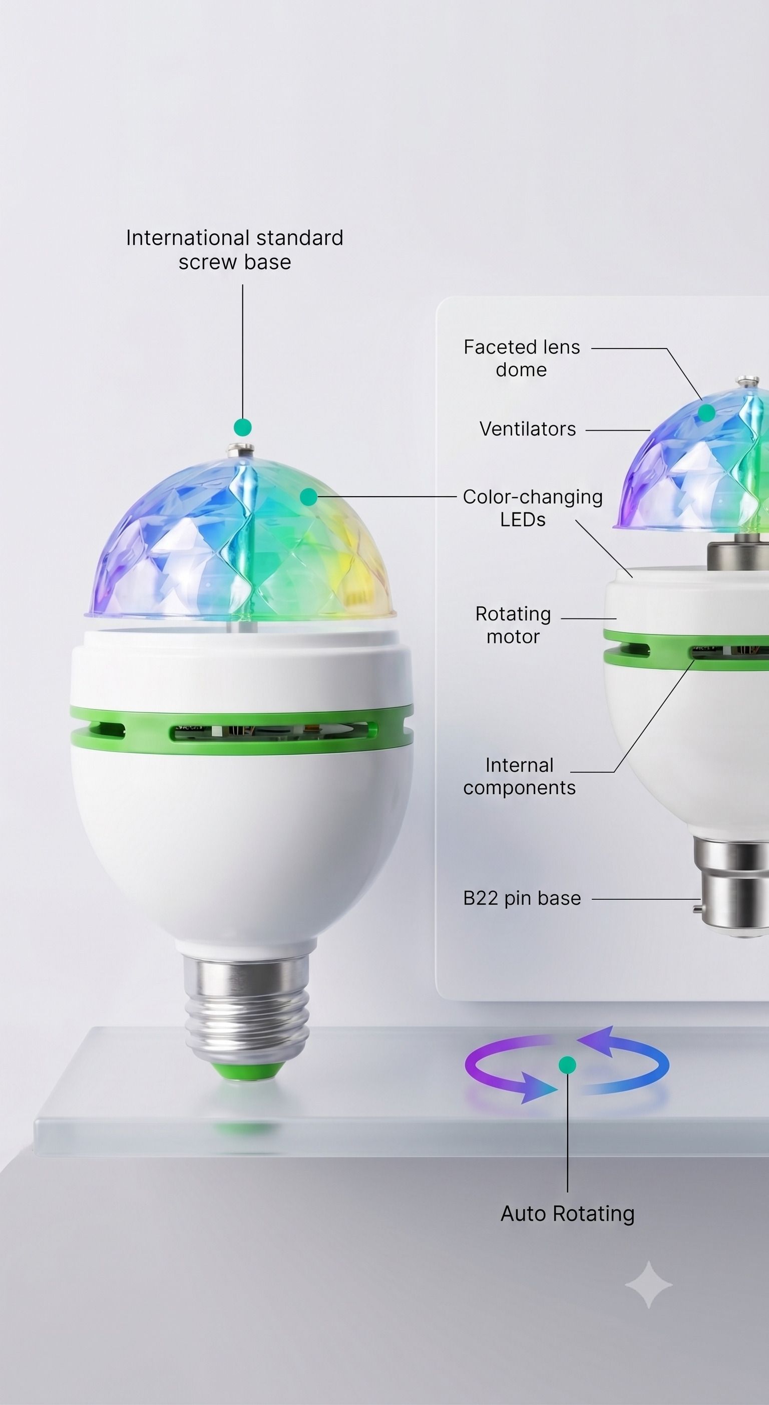 everglow 3 W Basic U-Tube B22 LED Bulb-picture-37