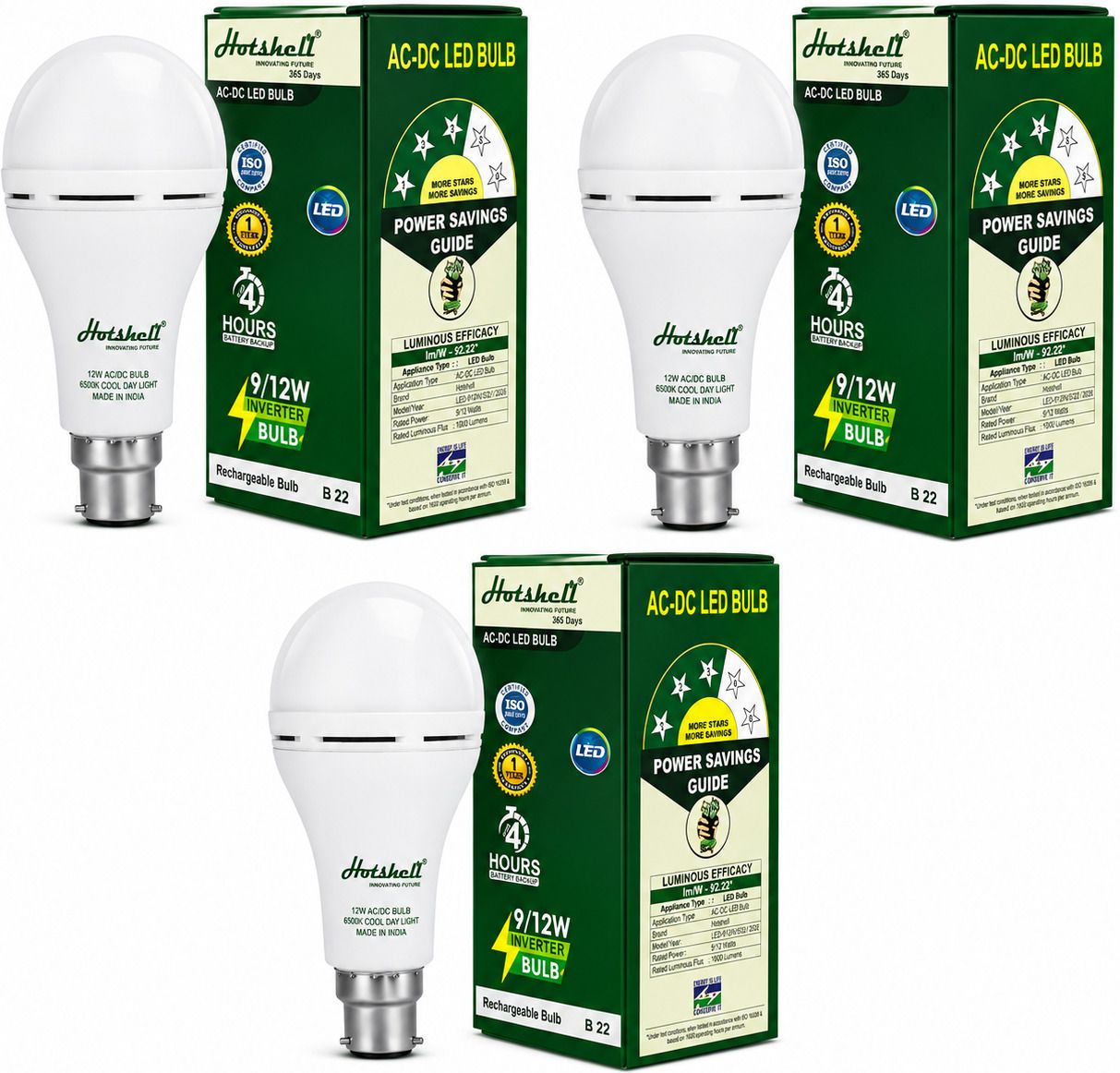 hotshell 12 W Inverter Standard B22 D LED Bulb-picture-33