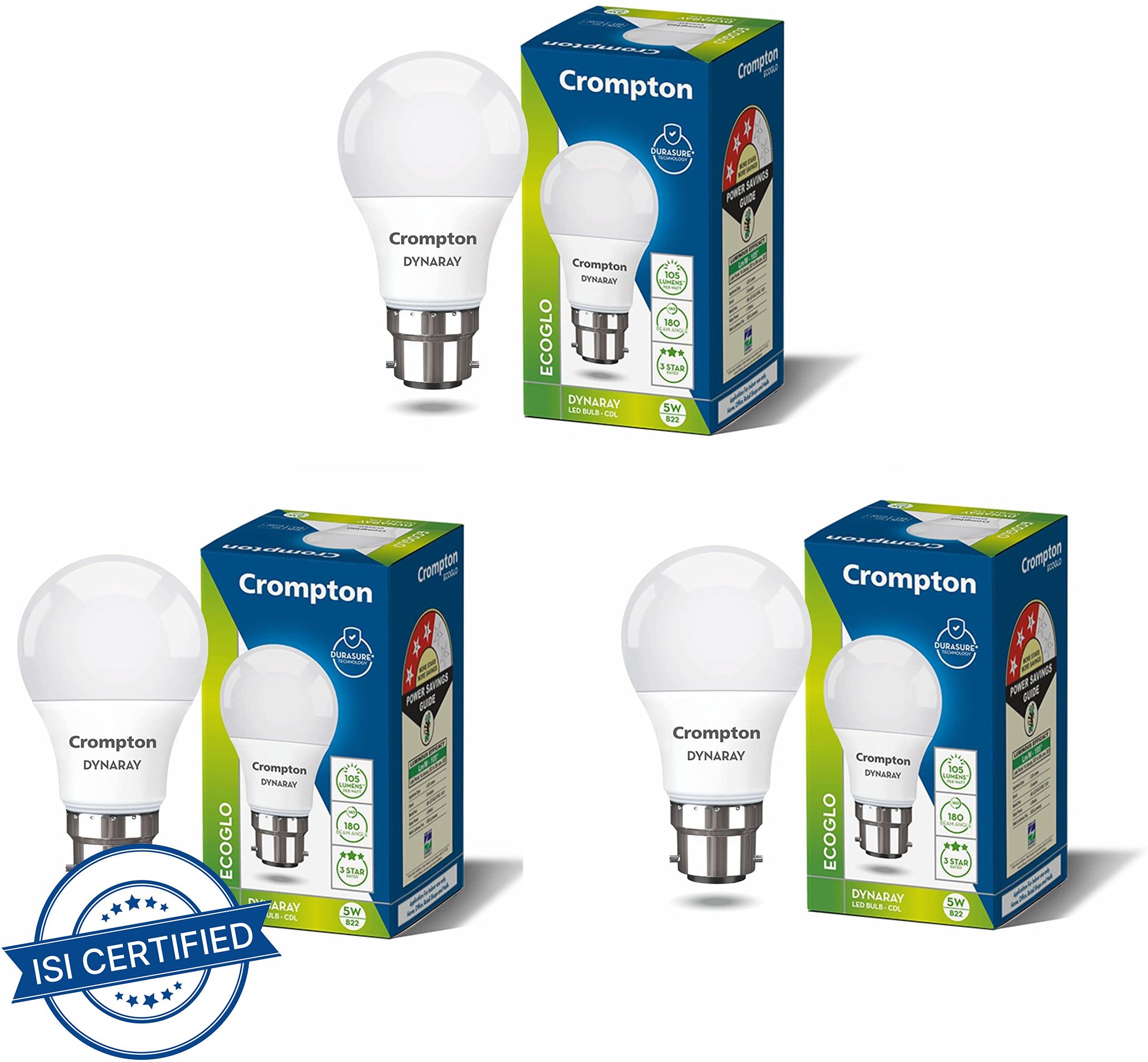 crompton 5 W Basic Standard B22 LED Bulb-picture-37