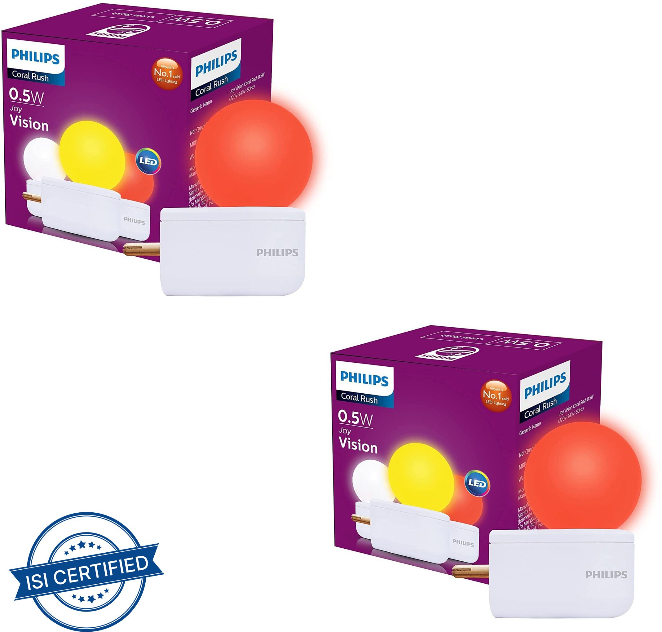 0.5 W Basic Decorative Plug & Play Night Bulb