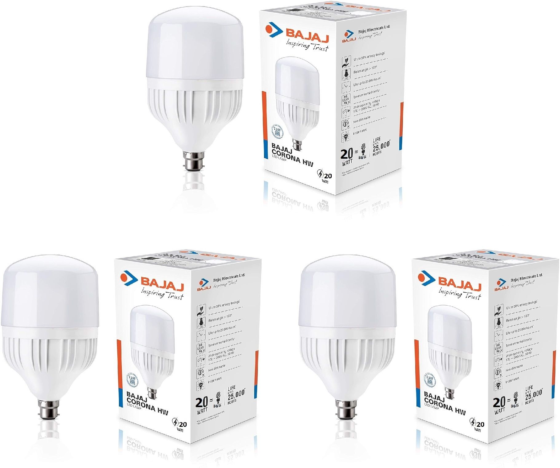 bajaj 20 W Basic Standard B22 LED Bulb-picture-15