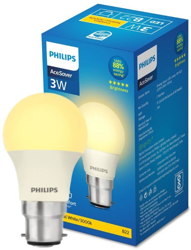 philips 3 W Basic Round B22 LED Bulb-picture-17