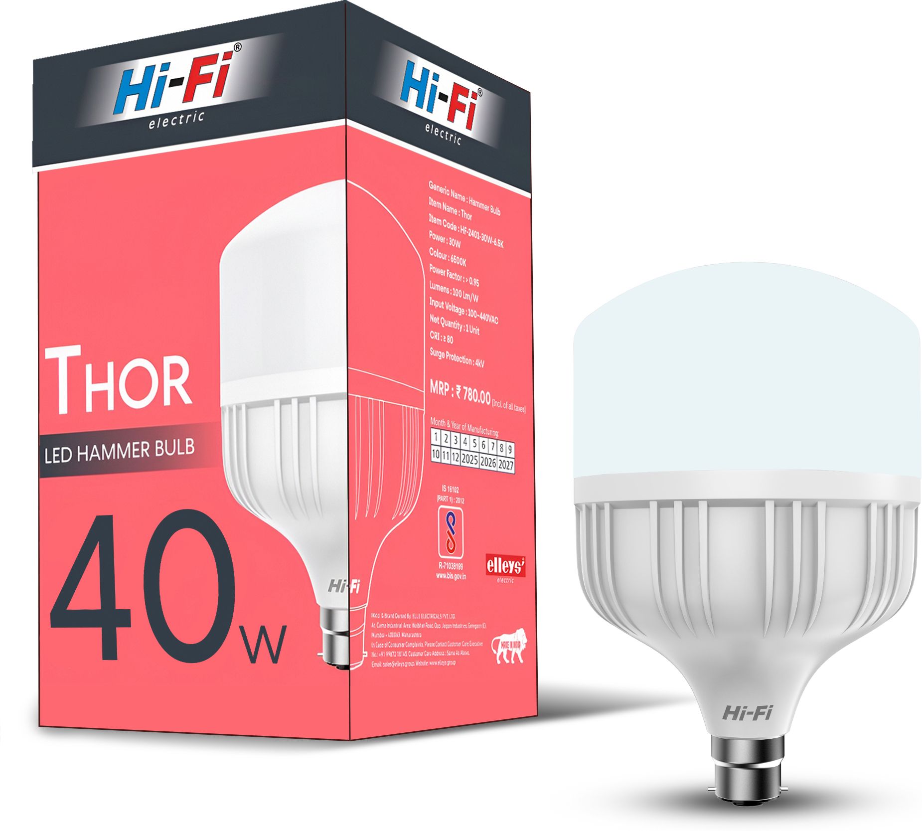 40 W Basic Round B22 LED Bulb-image-17