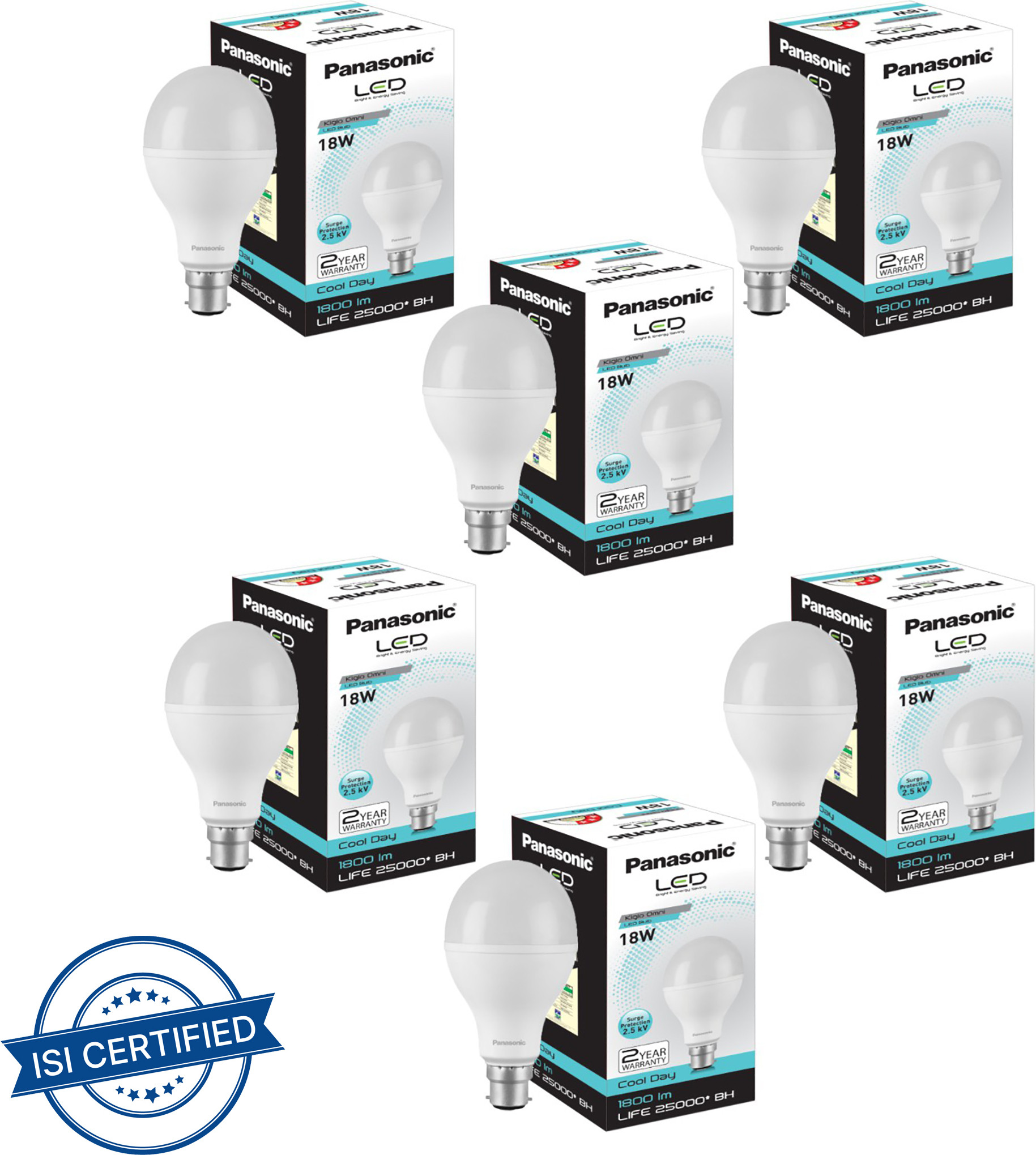 panasonic 18 W Basic Round B22 LED Bulb image 1
