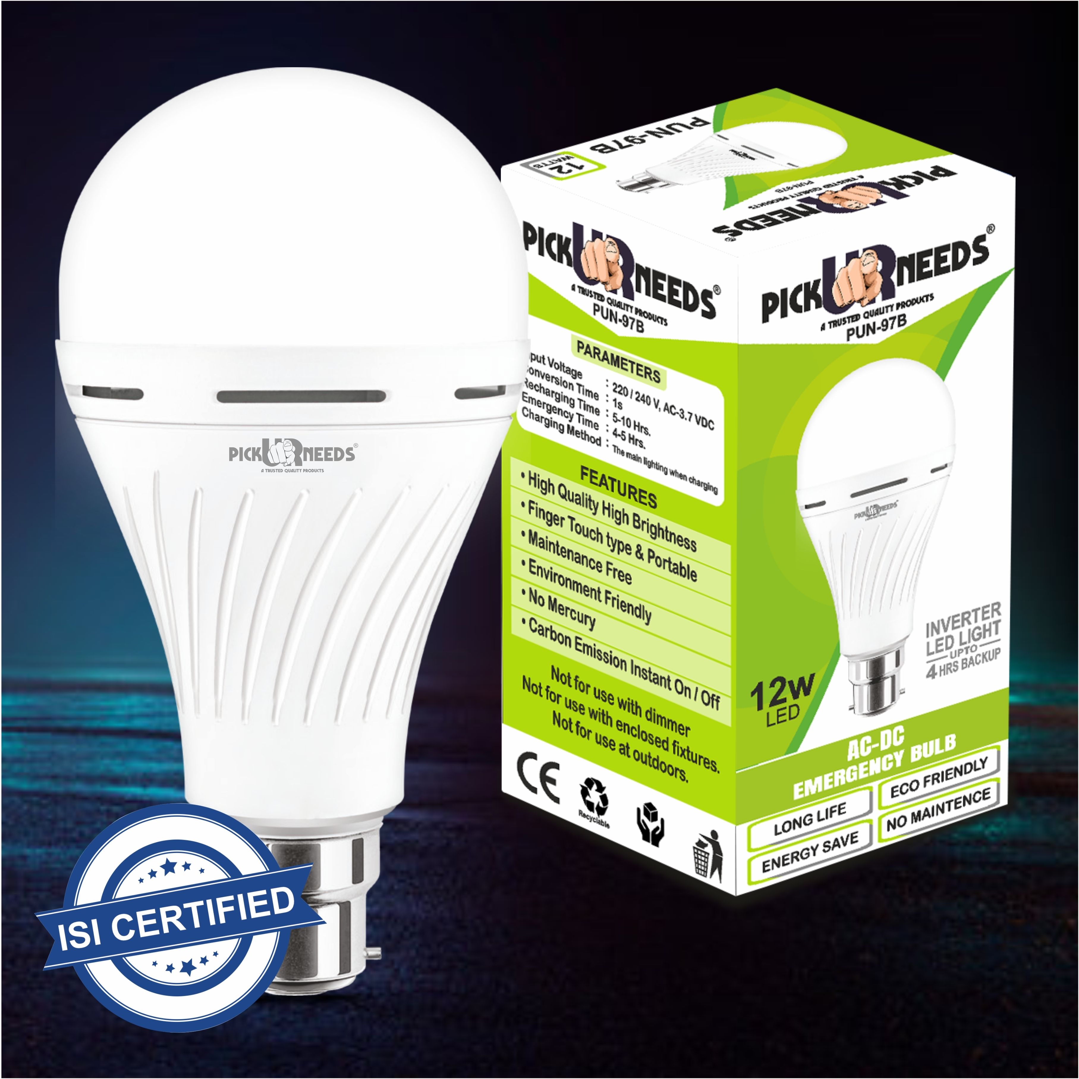 pick ur needs 12 W Inverter Standard B22 D Inverter Bulb-picture-11