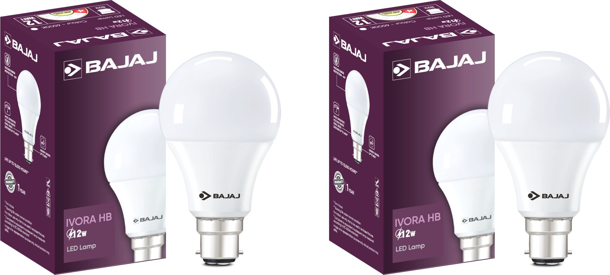 bajaj 12 W Basic Round B22 LED Bulb-picture-24