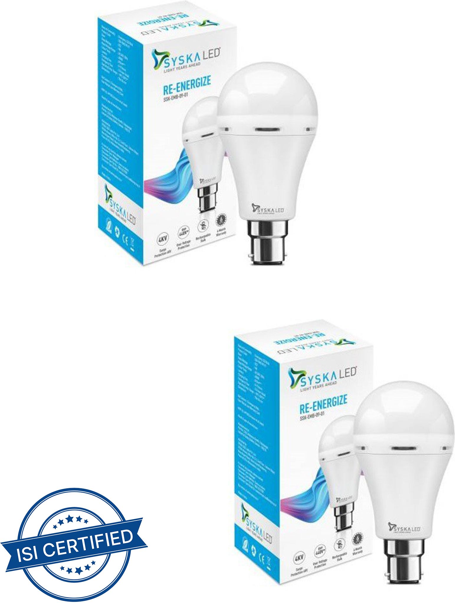 syska 9 W Inverter Standard B22 Inverter Bulb-picture-30