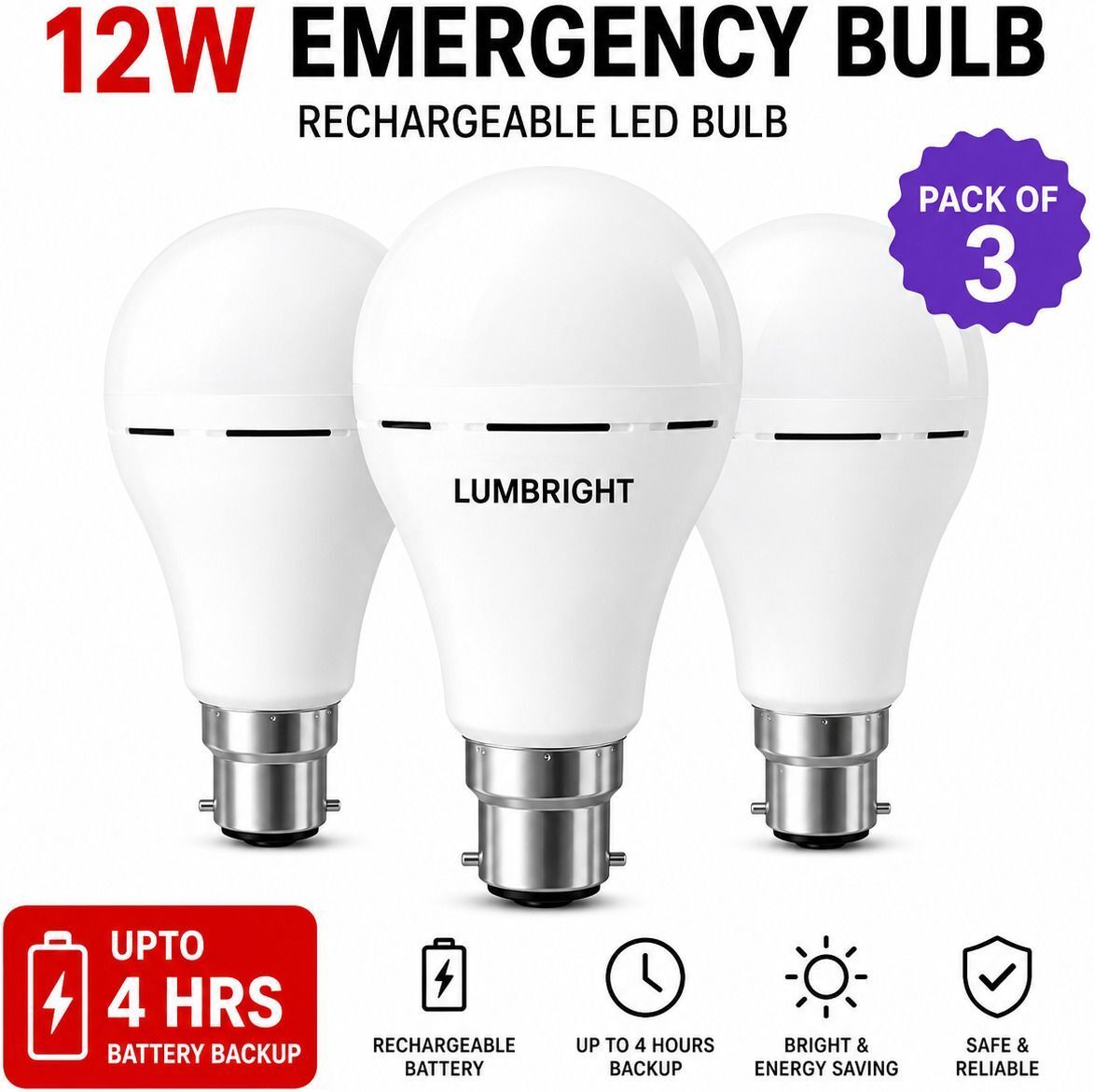 lumbright 12 W Inverter Standard B22 LED Bulb-picture-22