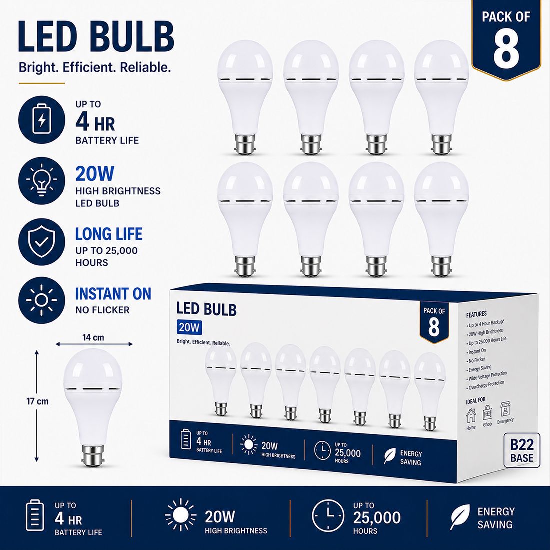 eve hanger 20 W Eye Safety Compliance, Inverter Arbitrary B22 Inverter Bulb-picture-15