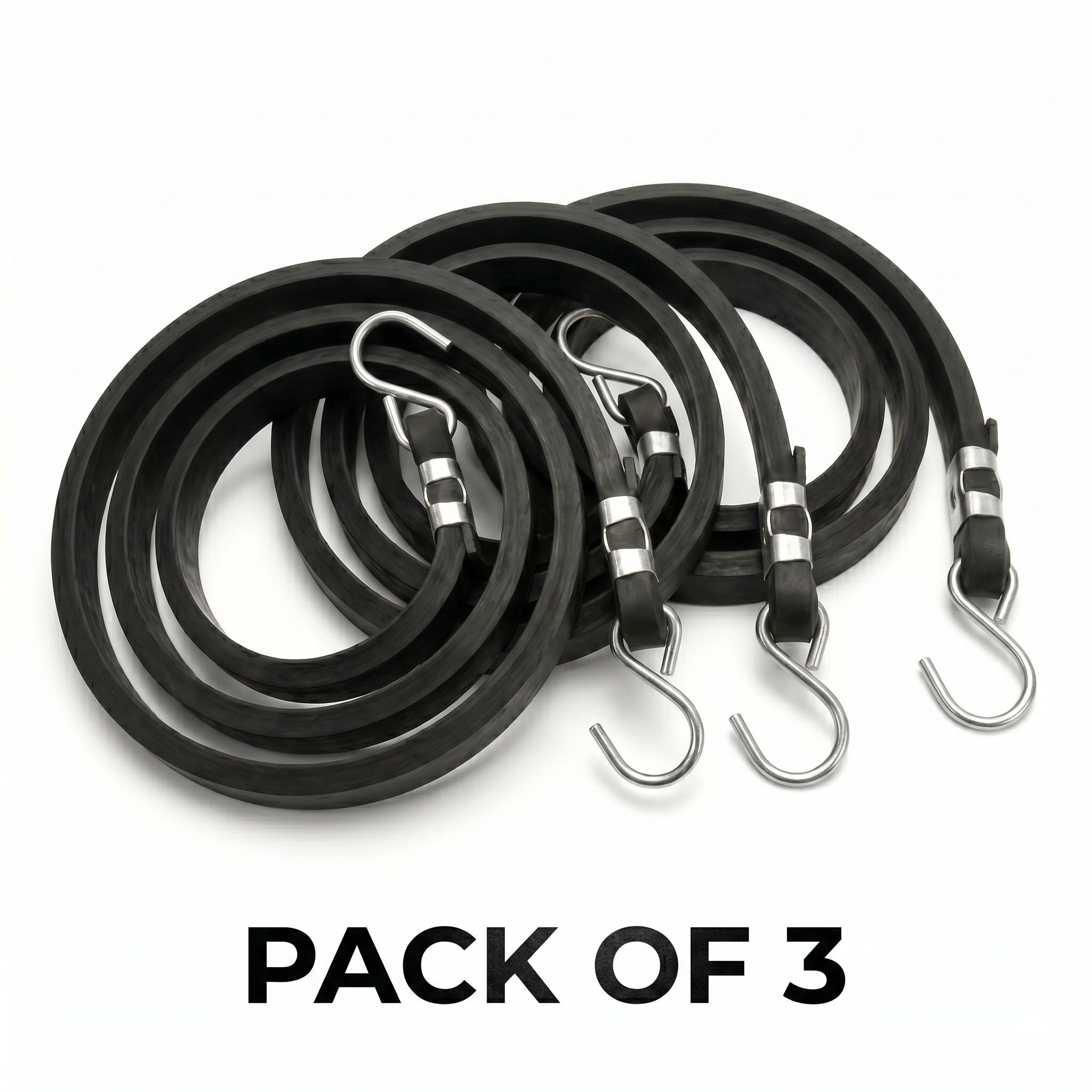 High Strength Elastic Strong Luggage Rope / Bungee Cord (Pack of 3, 2m each) Bungee Cord-image-2