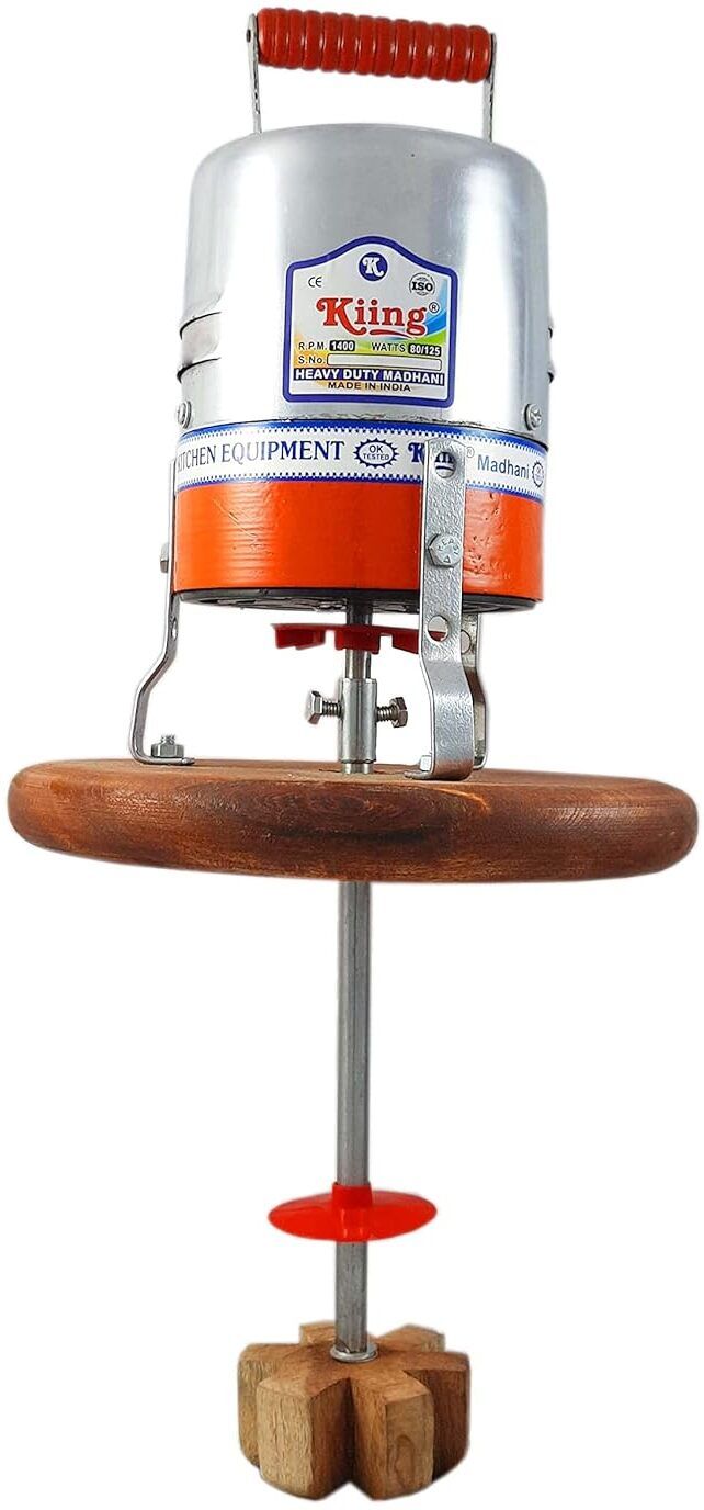 kiing madhani machine capacity of 1 to 9 kg with wooden thali Phool Butter Maker Churn-picture-39