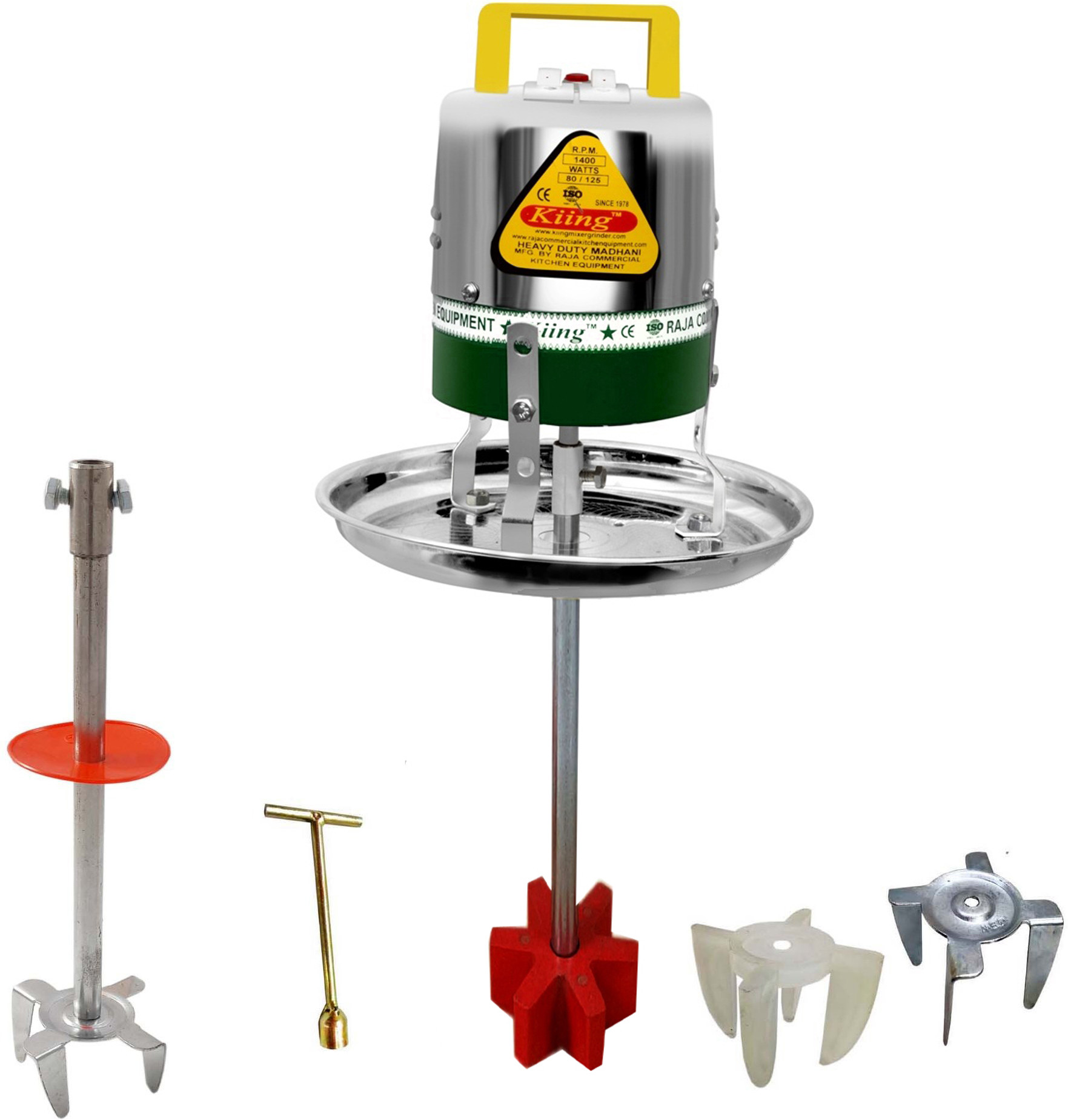 kiing madhani machine with 2 rods 4 phool two way rotating Butter Maker Churn image 1