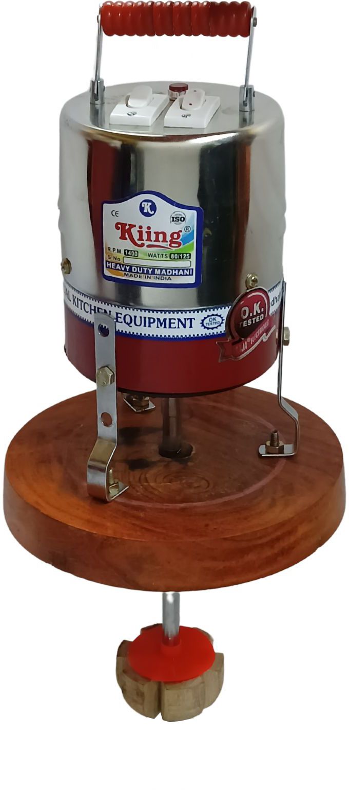 Madhani Machine with 1.5 inch wooden thali & phool Butter Maker Churn