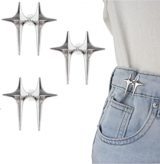 3 Pair Adjustable Waist Buckle for Loose Jeans Pearl Detachable Instant Button Metal Buttons-image-45