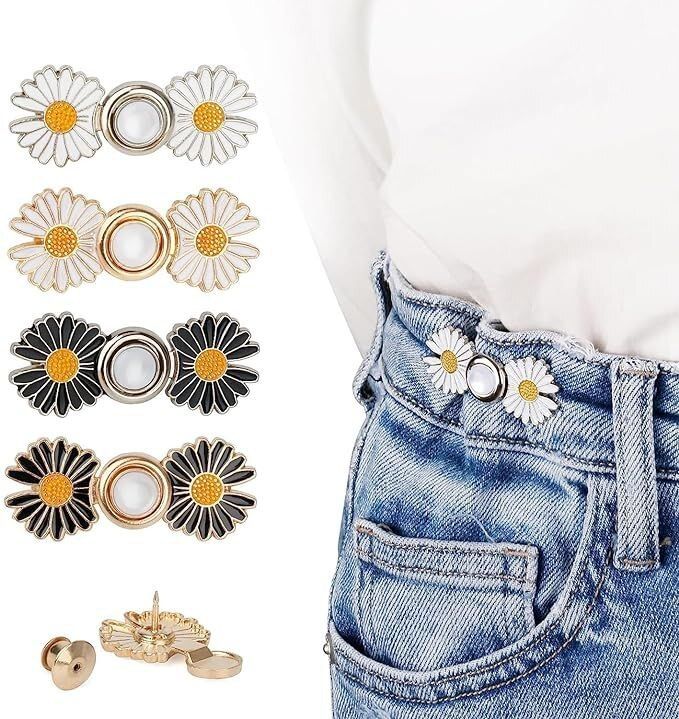 Flower Jean Button Buckle Metal Buttons-image-24