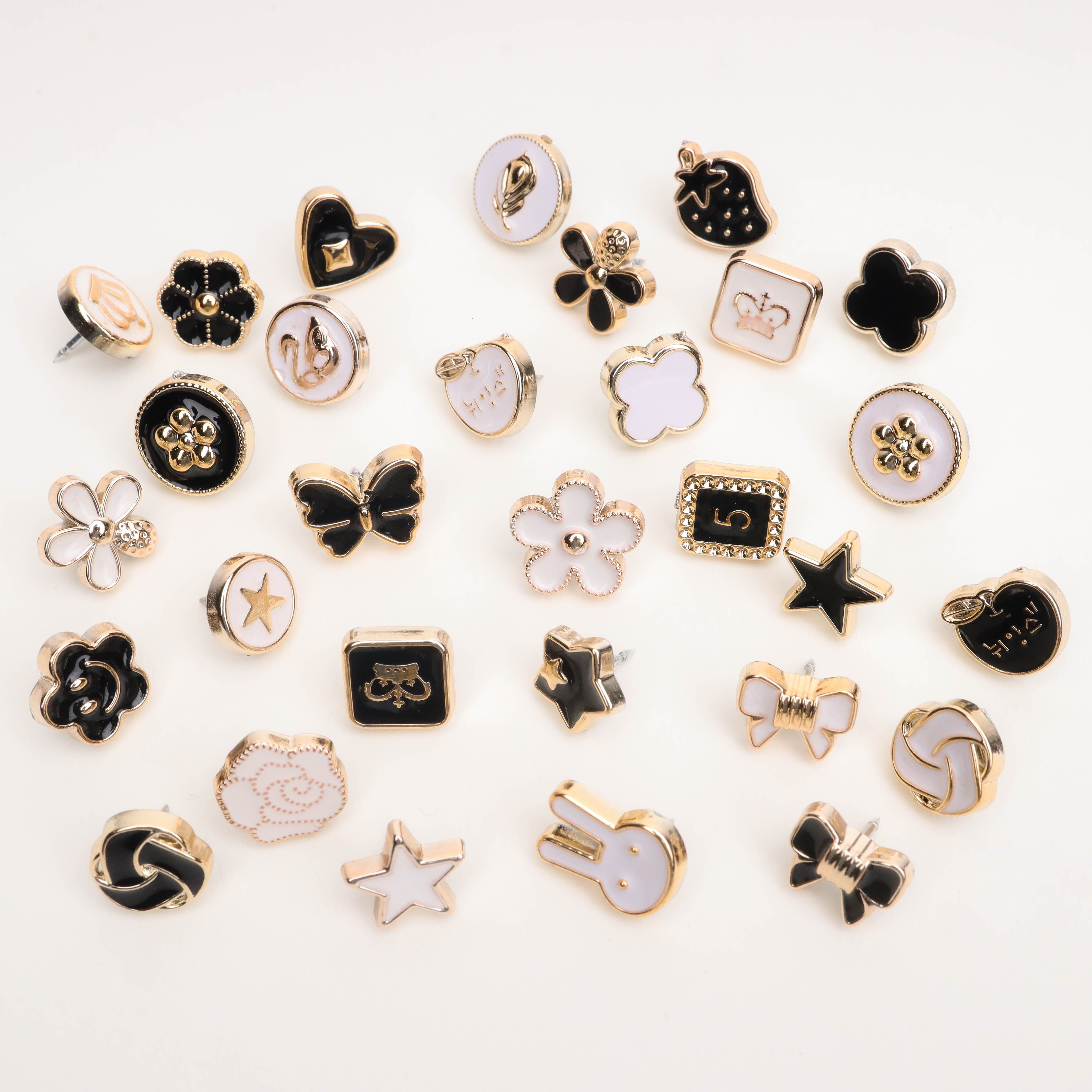 30 Pcs Elegant Decorative Apparel Buttons for Shirts Jackets and Bags Metal Buttons-image-41