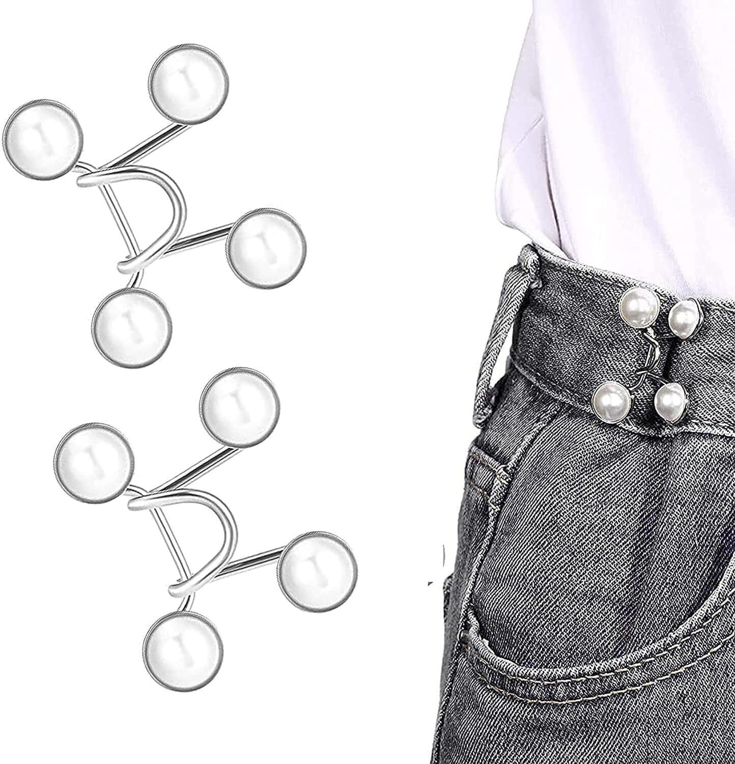 eans Adjustable Button pins Waist Buckle for Loose Jeans Pants White Round Metal Buttons-image-8