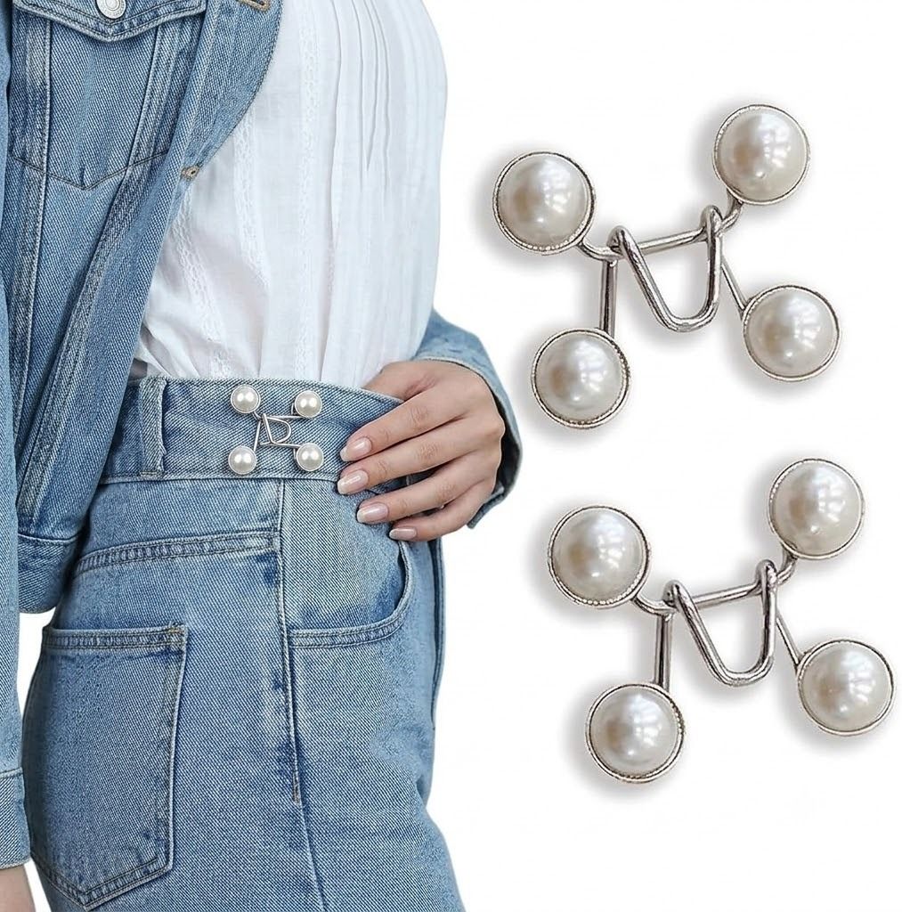 primetreads 2Pcs Pearl Detachable Instant Jeans Button Pins Acrylic Buttons-picture-17