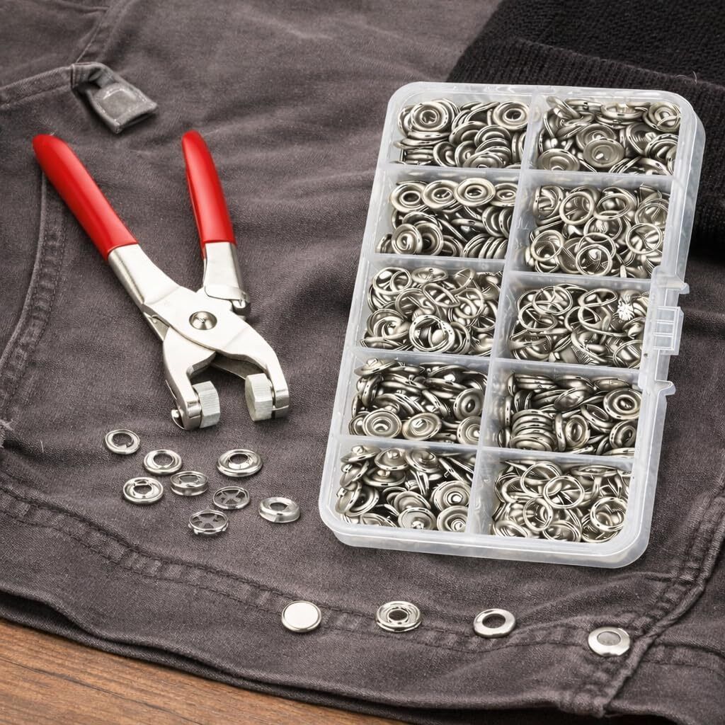 Snap Button Fastener Kit 100S Metal Buttons-image-37