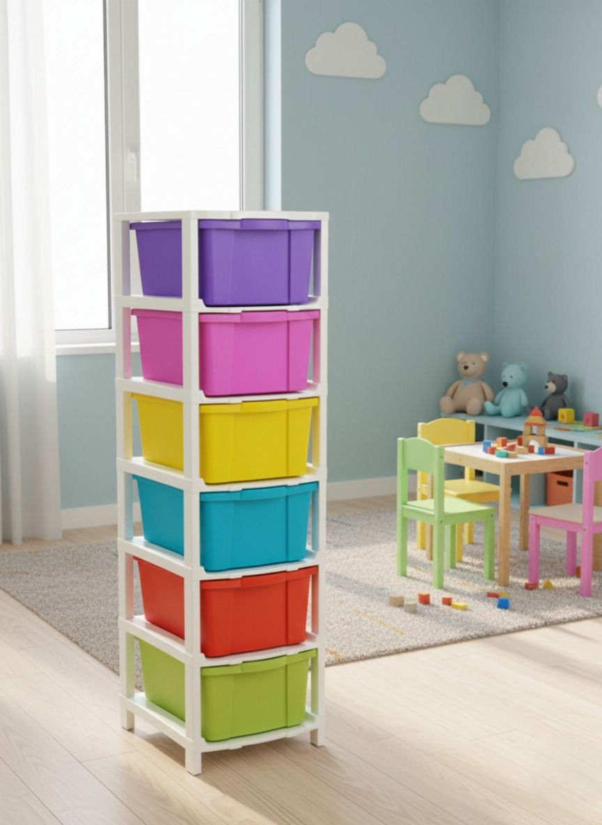 maxtid Multi Layer Cabinet Suitable for Files, Clothes & Accessories PP Collapsible Wardrobe-picture-22