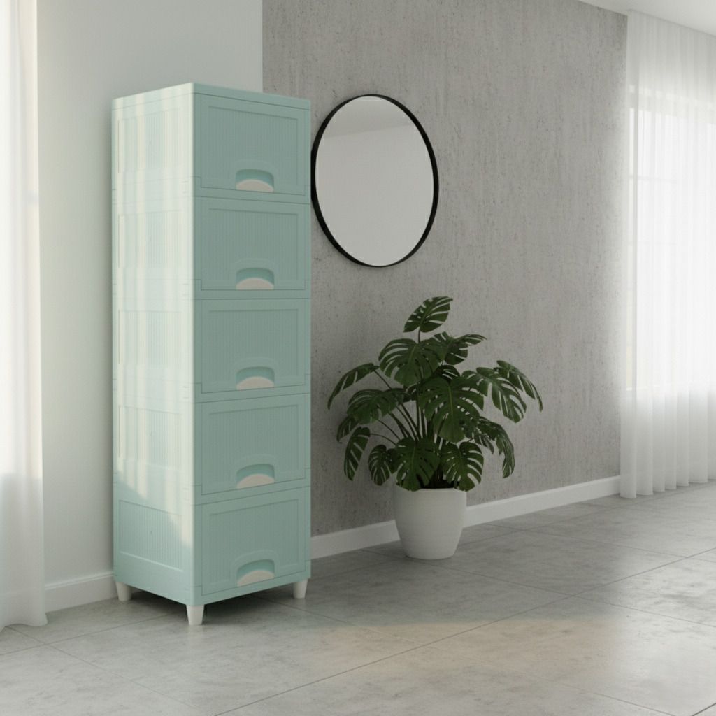 Multi Layer Cabinet Suitable for Files, Clothes & Accessories PP Collapsible Wardrobe-image-5