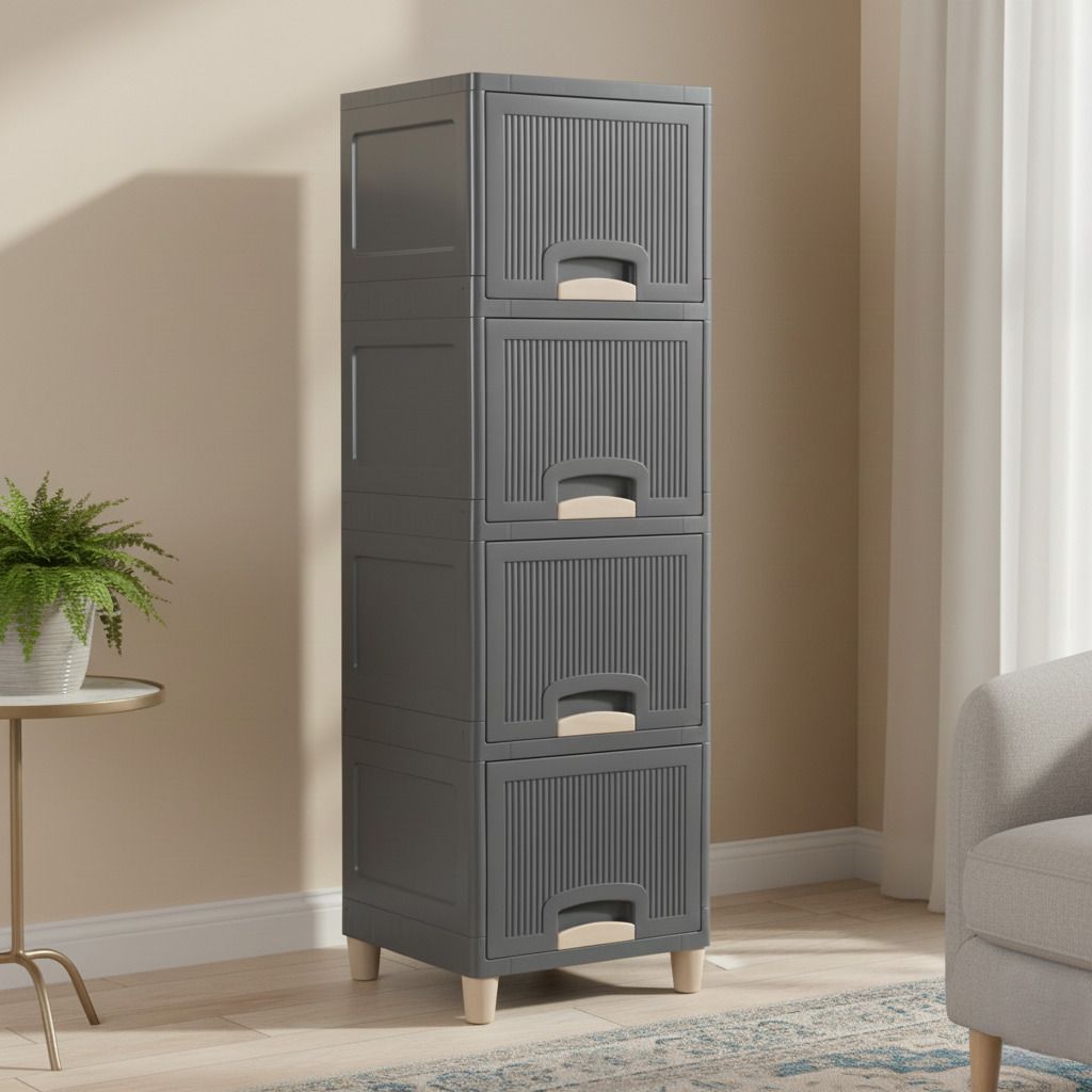 maxtid Multi Layer Cabinet Suitable for Files, Clothes & Accessories PP Collapsible Wardrobe-picture-14