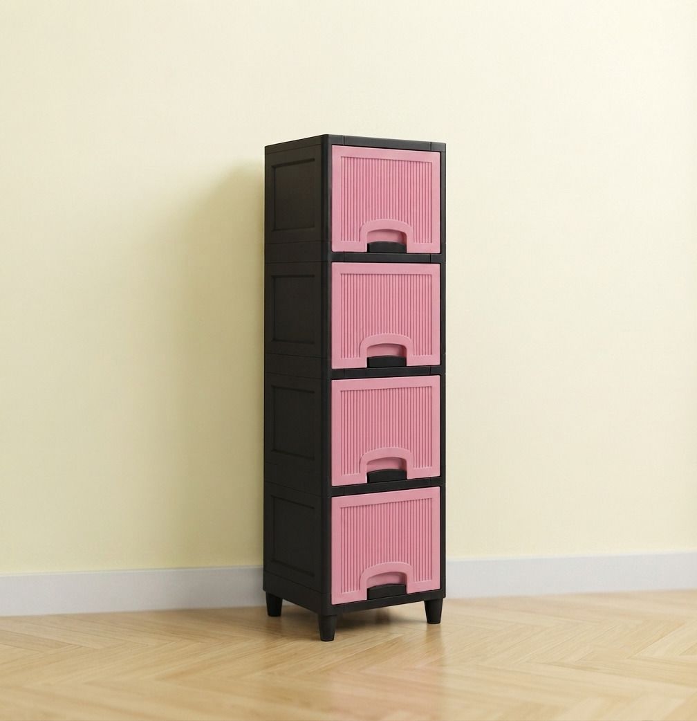 grotheory Multipurpose Multi Layer Book Shelf Storage Rack with Door Plastic Open Book Shelf-picture-12