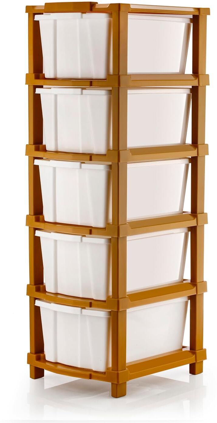 5 Compartments Plastic Multipurpose Drawer, Storage Organizer Home-image-47