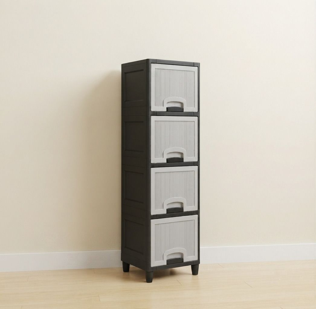 grotheory Multipurpose Multi Layer Book Shelf Storage Rack with Door Plastic Open Book Shelf-picture-14