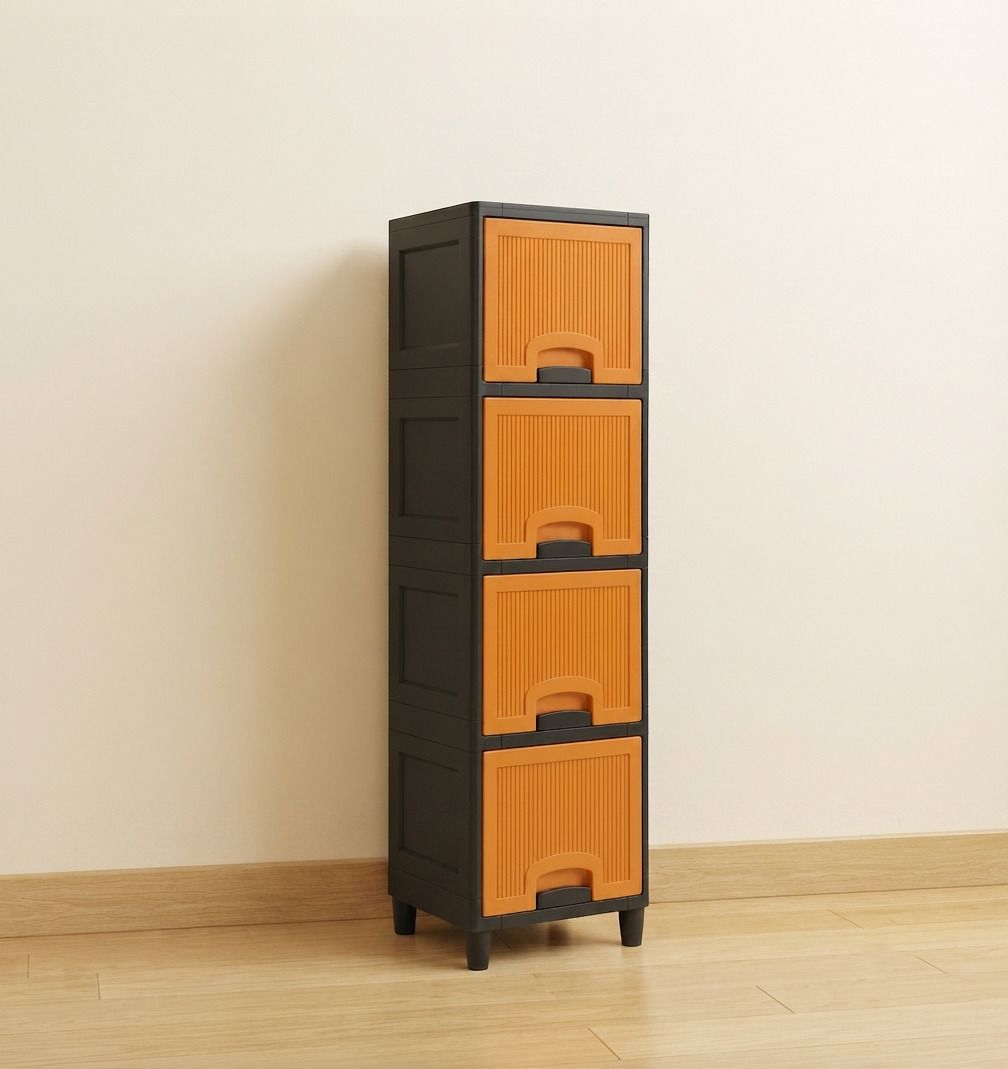 grotheory Multipurpose Multi Layer Book Shelf Storage Rack with Door Plastic Open Book Shelf-picture-10