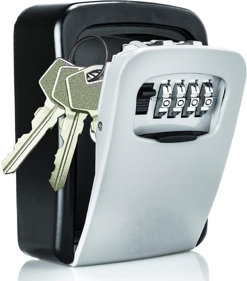 Wall Mount Security Lockbox for Spare Keys Outside Combination Keybox for Home Combination Lock