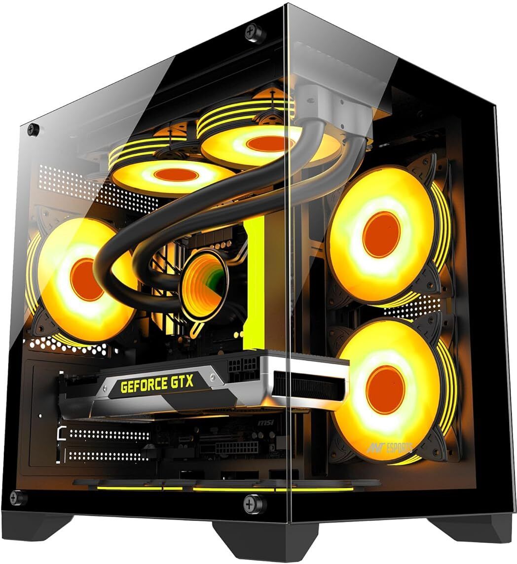 ant esport z2 crystal Mid Tower Gaming Cabinet Cabinet with USB 2.0 and USB 3.0 Ports Compatible with Computer-image-16