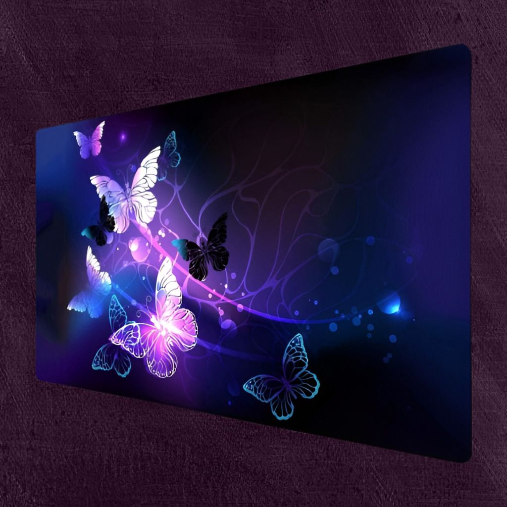 SURADI Fantasy Butterfly Art Desk Mat for Gaming Setup GAMINIG MAT Cabinet with USB 2.0 and USB 3.0 Ports Compatible with Computer-image-9