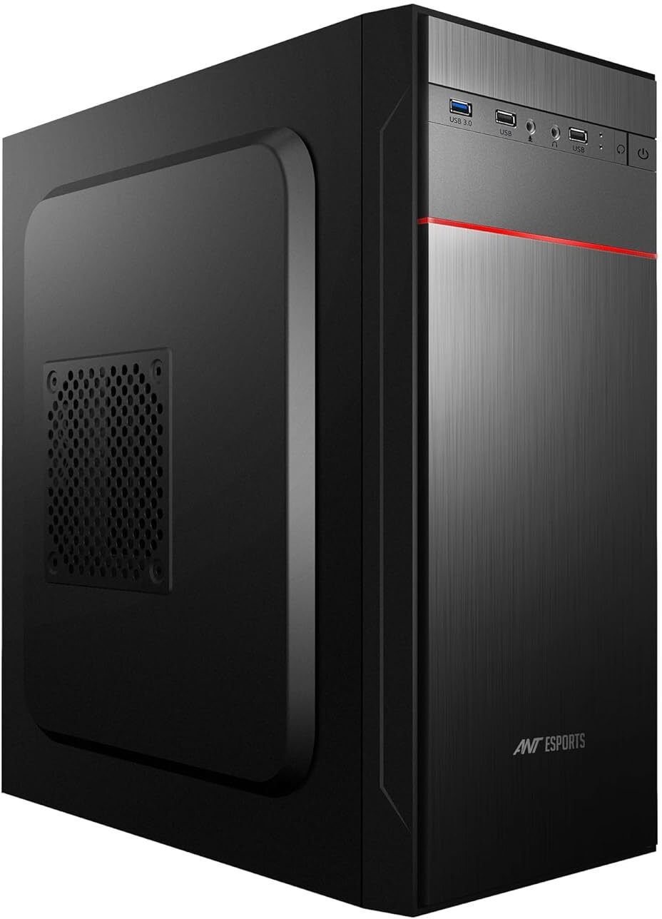 Ant Esports Si27 Value Series ATX, Micro ATX, Mini ITX with 1 x 120 mm Black Rear Fan Mid Tower Cabinet with USB 2.0 and USB 3.0 Ports Compatible with Computer-image-1
