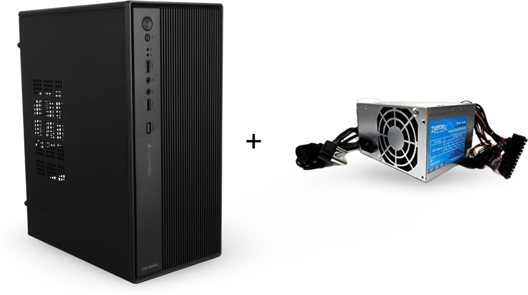 ZEBRONICS Zeb-Suave cabinet Mid Tower With Inbuilt SMPS Cabinet