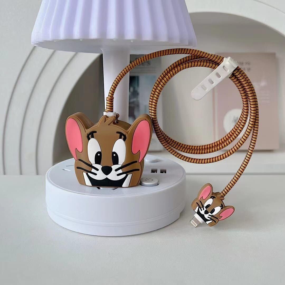 ZimniasO Charger Cover for iPhone 18W-20W Charger, 3D Cartoon Design JERRY Cover Cable Protector-picture-25