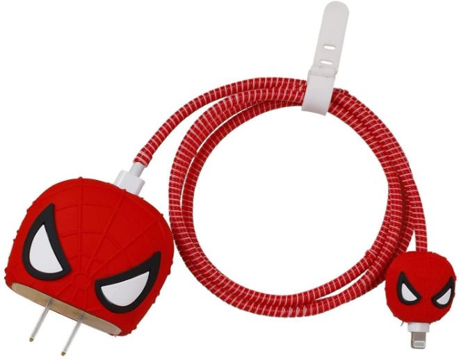 Alixzaan 4in1 iPhone Adapter Charger Protection Case with Wire Saver 20/18W Spider Cable Protector-picture-22