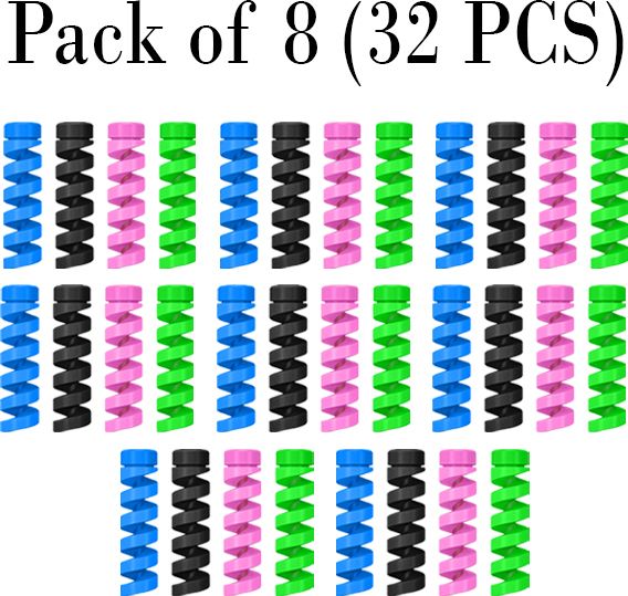 rdh 32-Pcs Silicone Cable Protectors, Charger & Wire Protector (Colorful) Cable Protector-image-32