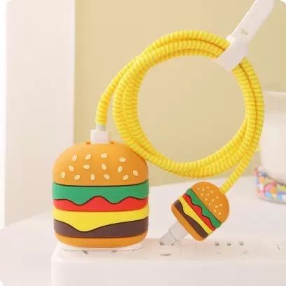 ZimniasO Charger Cover for iPhone 18W-20W Charger 3D Design Burgar charger protector Cable Protector-picture-13