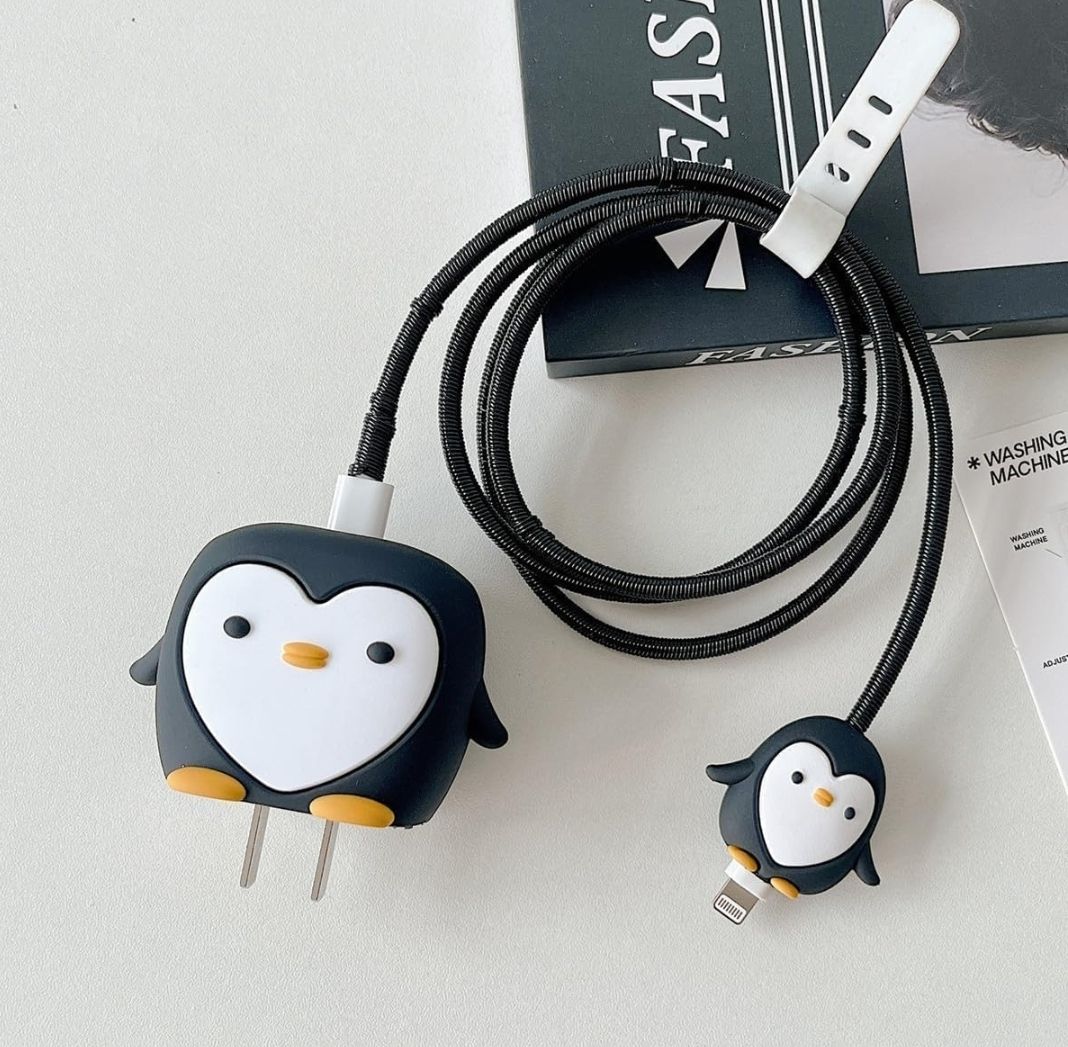 RK WORLD Charger Case Cover Protector 3D Cute Pattern for iPhone Charger only 18W & 20W Cable Protector-image-44