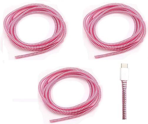 FastiQ iPhone and Android Charging Cables (Pink Pack 3) Cable Protector-image-48