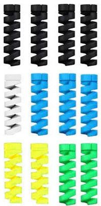 TeghGadgets 12Pcs Spiral Cable Silicone Protection Drop Clips For Wire Protector Cable C-26 Cable Protector-image-48