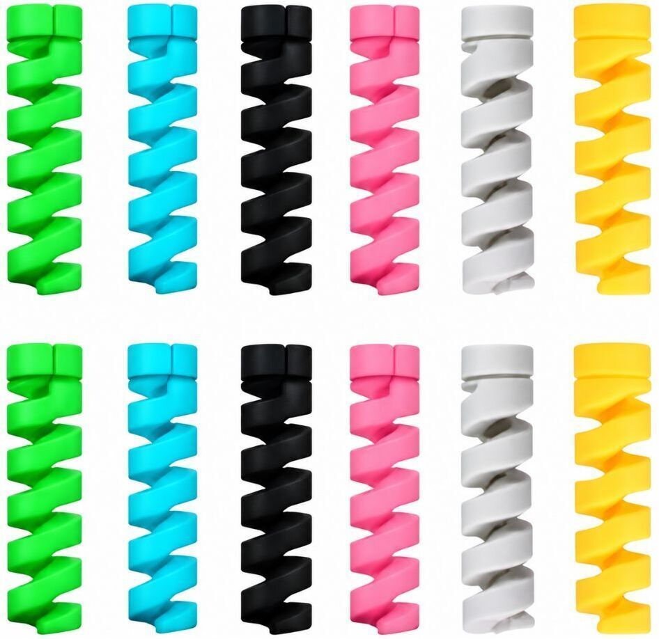 AuraBazarr 12 Pcs Cable Protector Spiral Wire Saver | Cable Protector-picture-18