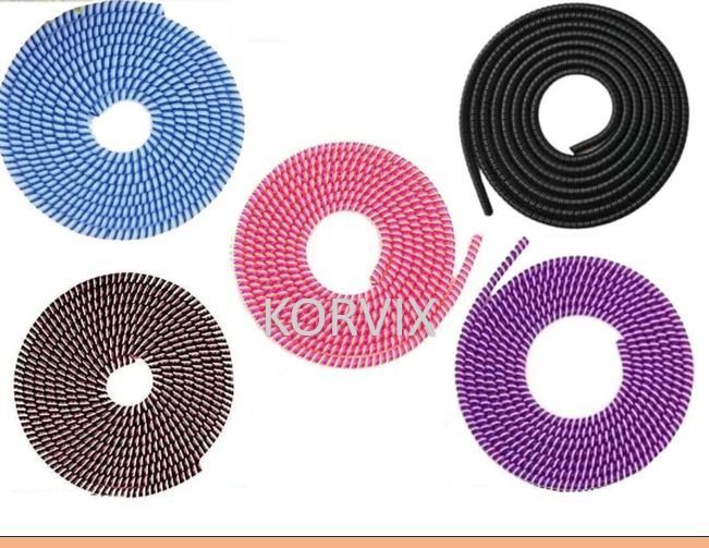 KORVIX Multicolor Cable Protector(Pack of 5)Soft Grip Wire Guard Cable Protector-image-1