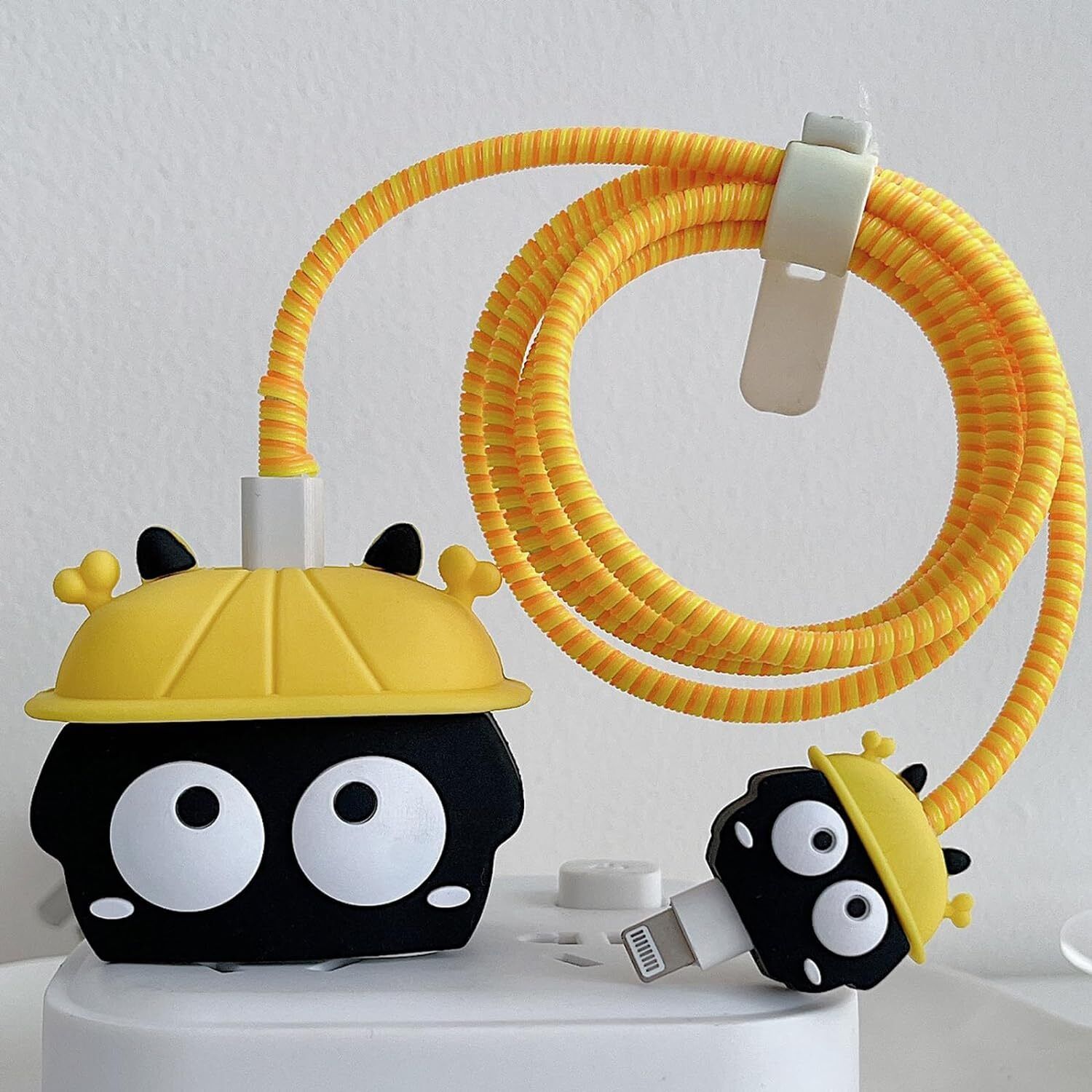AIFEI Charger Cover for iphone 18W/20W Type C Full Protection yellow big eye Cable Protector-image-47