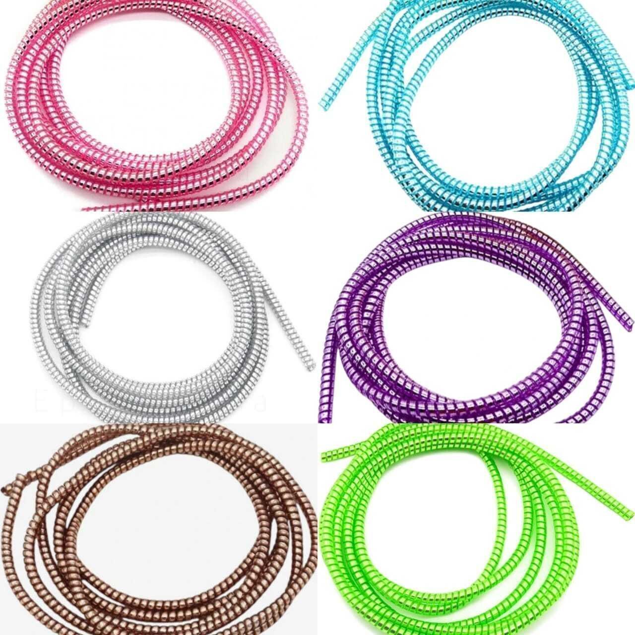 Hanumano 1 Piece Spiral Multicolour 1.4 Meter Protector // Saver for Cables & Earphones Cable Protector-picture-36