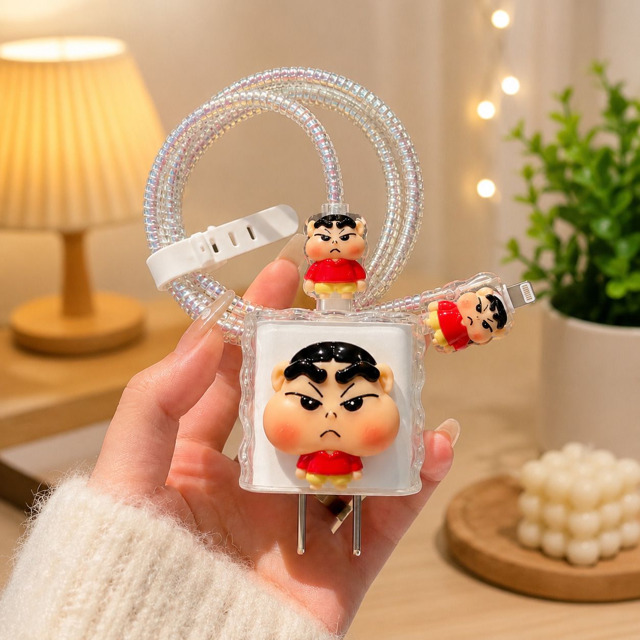 VAPRIF Charger Cover For iPhone 18W/20W Type C Adapter Charger Case Cartoon Boy Cable Protector-image-34