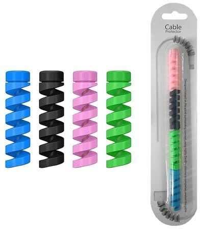 AANAHA 4 Pcs Cable Protector Spiral Wire Saver Charger Cable Protection Cable Protector-picture-31